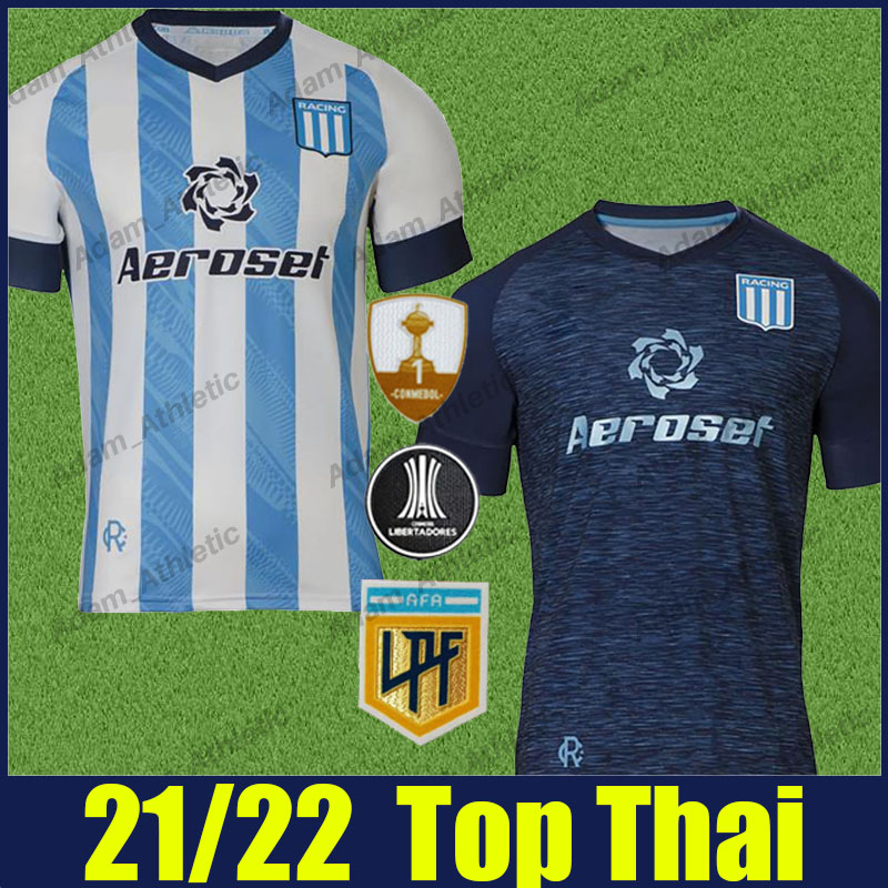 

Racing Club soccer Jerseys 2021 2022 home away shirts CHANCALAY ROJAS LISANDRO football jersey COPETTI RENIERO FERTOLI uniforms Camiseta de Avellaneda 21/22, 21 22 away+lpf