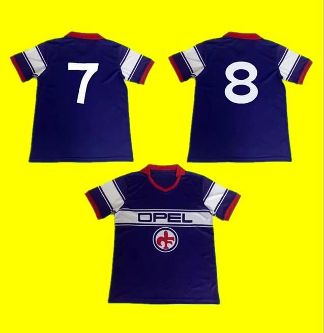 

1984 1985 Fiorentina Retro Soccer Jerseys Vintage 84 85 home purple Gabriel Football Shirts Batistuta Uniforms Maglia da calcio away white, Black;yellow