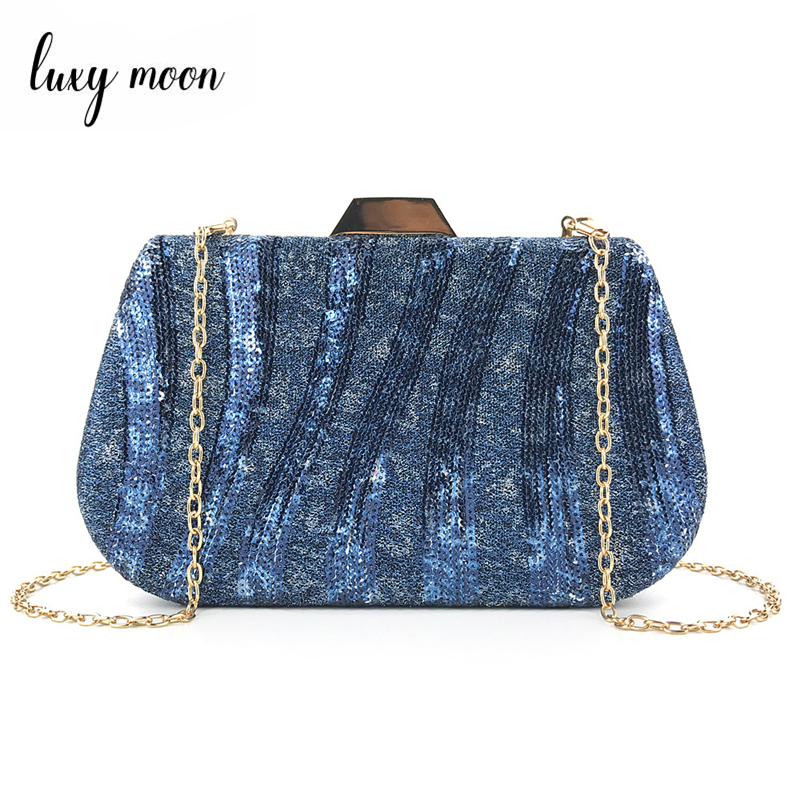 

Women Clutch Evening Sequin Handbag Wedding Purse Crossbody Shoulder Bags, Black