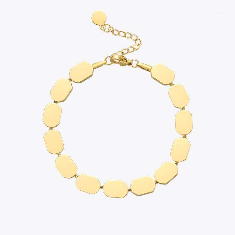 

Link, Chain ENFASHION Goth Geometric Octagon Bracelet For Women Gold Color Bracelets 2022 Stainless Steel Fashion Jewelry Pulseras B212249, Black