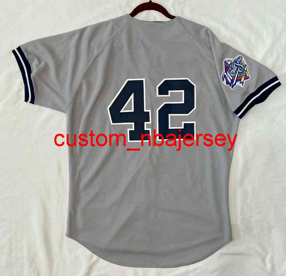 

Custom MARIANO RIVERA NEW YORK 1998 WS Jersey Stitched Add Any Name Number XS-6XL Men Women Youth Baseball Jerseys, Grey