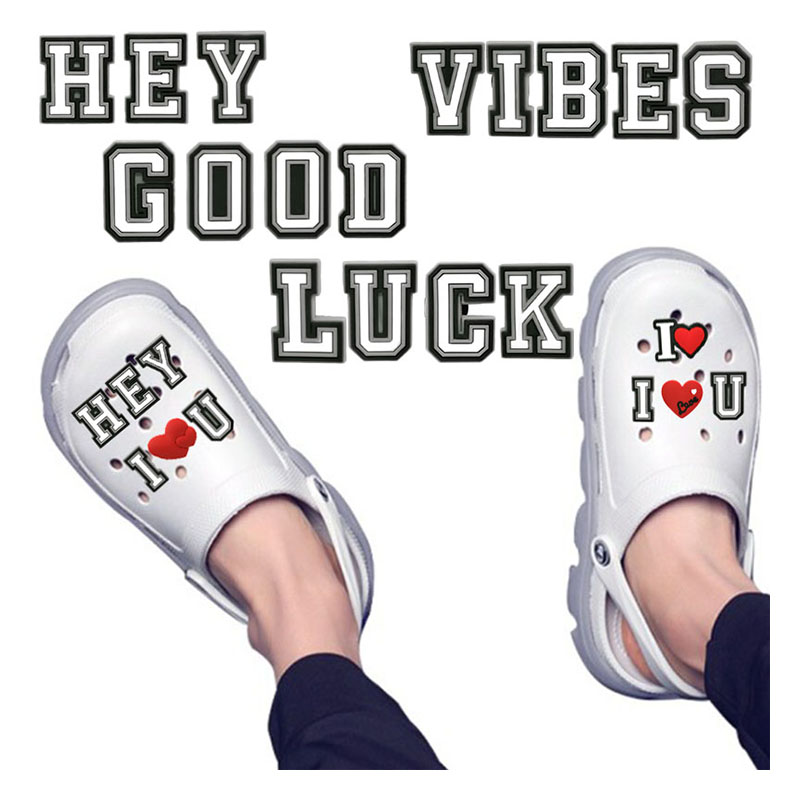 

moq 100pcs DIY Free combination letters croc charms Soft Pvc Shoe Charm Accessories Decorations custom JIBZ for clog shoes