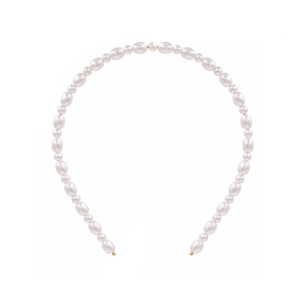 Fashion size Pearl Beaded trend fresh pearl hairband female Headband-image-695859379