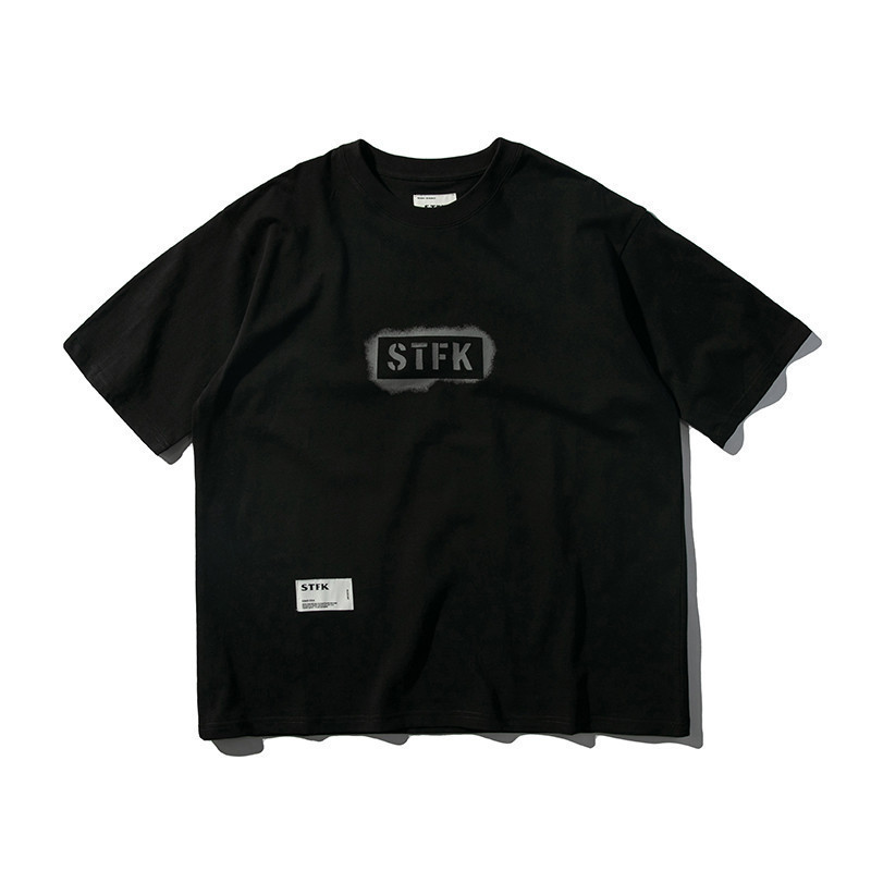 

fashion t shirt rhodeston 2021 summer american casual short sleeve men's loose letter printed round neck wear, White;black