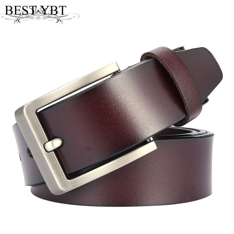 

Men Leather Belt Design Alloy Pin Buckle Fashion Business Affairs Casual Superior Quality Belts, Black;brown