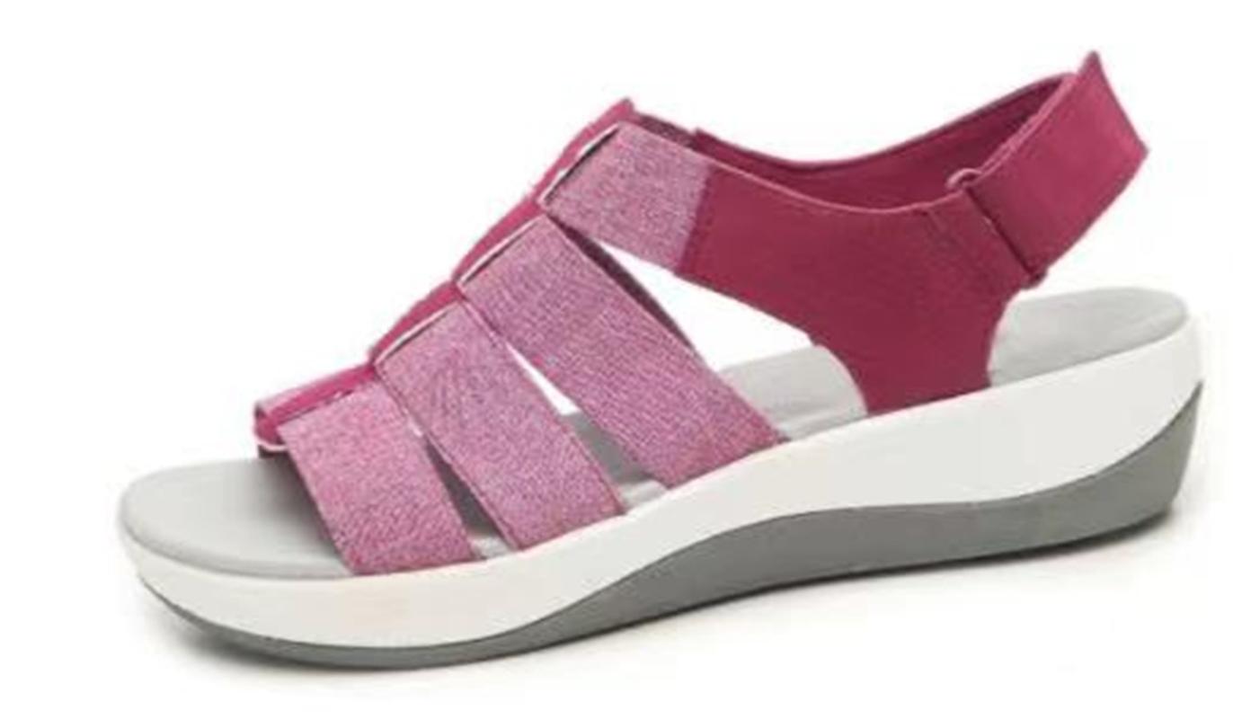 

Sandals Fashion Outdoor Trekking Flat Heels Non-Slip Lightweight Ladies Summer Beach Shoes Breathable Buckle 2021, Black