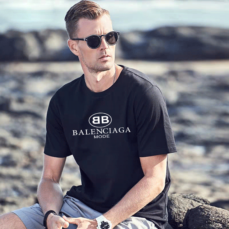 

Italy Luxury Designer men women T-shirts balencaiga Crew Neck Short Sleeve Breathable Wrinkle Shrink Pilling 95% Cotton Print Applique Lette, White;black