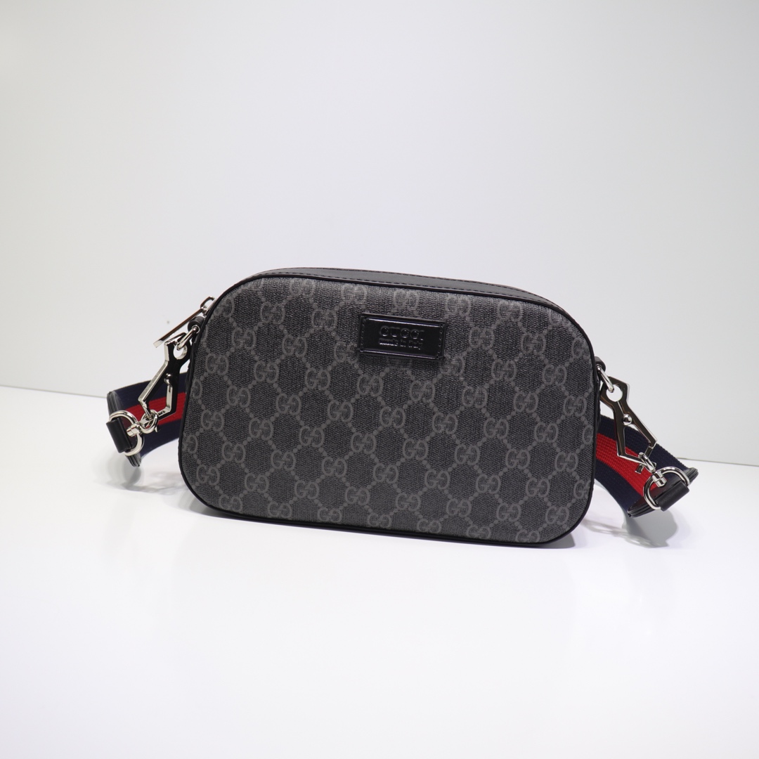 

Wholesale High-end Men Fashion bag Handbag Crossbody Bags DesignerBag Classic pattern Leather stitching canvas Retro camerabag, Dark grey
