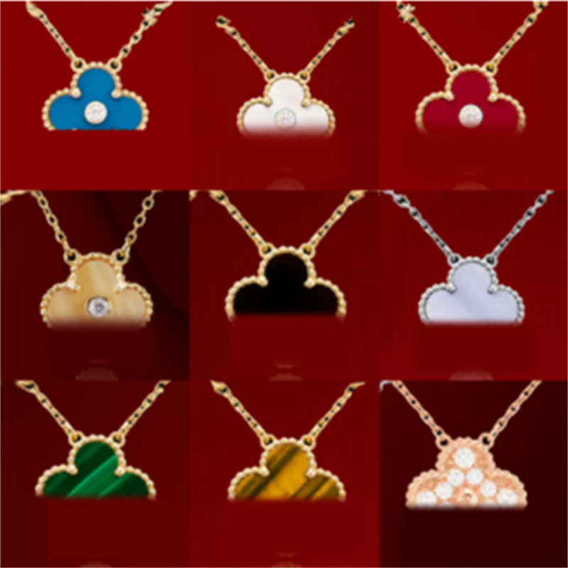 

VA Necklace high quality silver 925 jewelry grass Fritillaria shape plating 14k gold rose gold Couple pendants