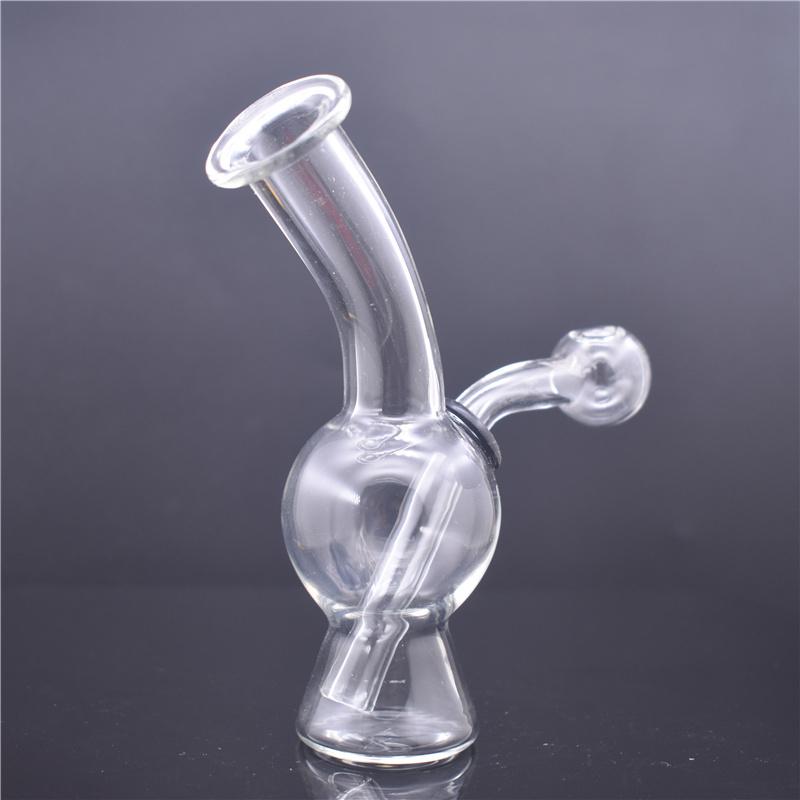 Detachable Glass oil wax Bong mini portable Removable recycler dab rig for smoke with oil burner pipe and metal smoking bowl Easy clean-image-743044421