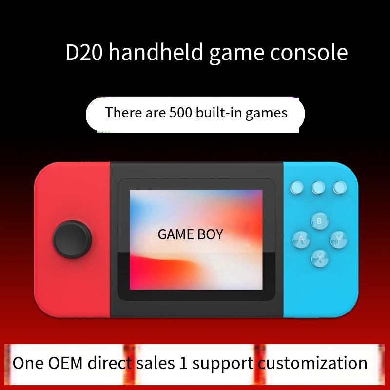 Portable Game Players D20 Handheld Console 500-in-One Doubles Remote Sensing Mini 8-Bit Retro Tetris Machine-image-737456596
