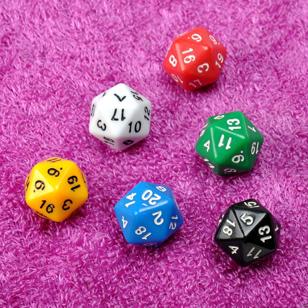 

D20 Dice Twenty Sided Die RPG D&D Six Opaque Colors Multi Resin Polyhedral For Sides Dice Pop for Game Gaming wholesale