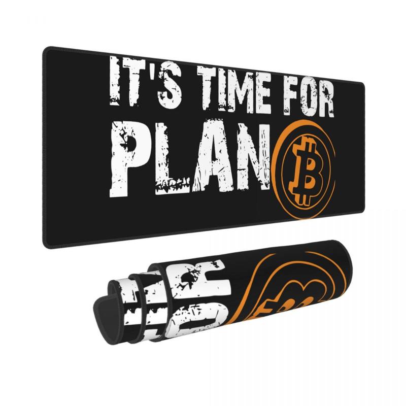 

Mouse Pads & Wrist Rests It's Time For Plan B Crypto Currency Long Vintage Pad Blockchain Geek Soft Mat Rubber Keyboard Table Deco C