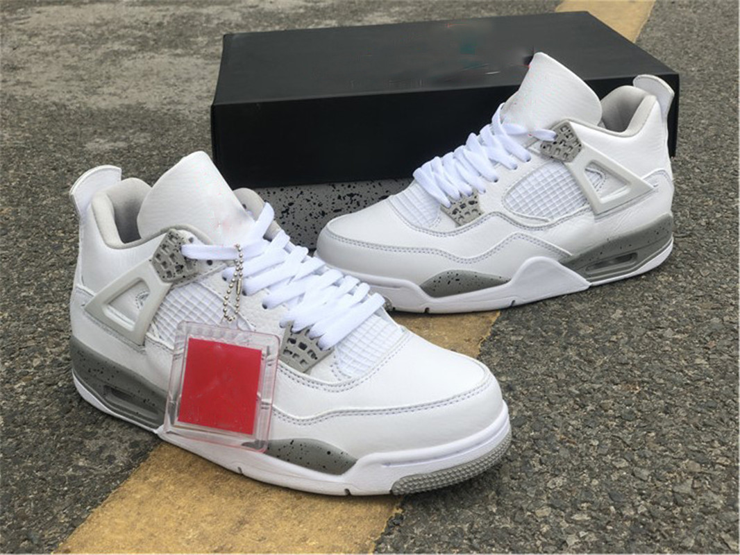 

2021 Hottest Authentic 4 White Oreo 4s Men Outdoor Shoes Tech Grey Black Fire Red CT8527-100 Retro Sports Sneakers With Box