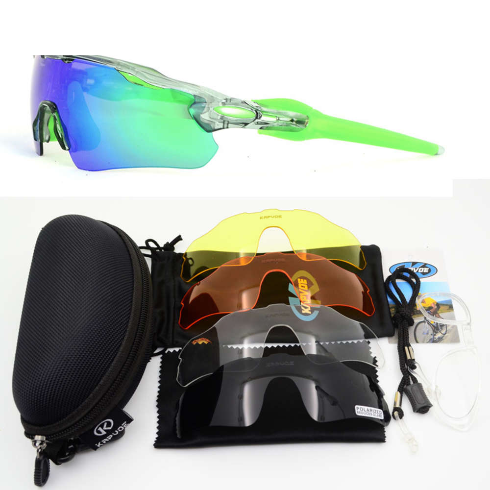 

2021 TR90 polarized 5 lens glass outdoor sports cycling sunglass, White;black