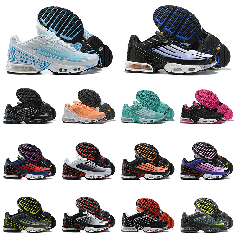 

2021 tn plus 3 men women running shoes Laser Blue Tiger Triple White Black Hyper Purple mens trainer