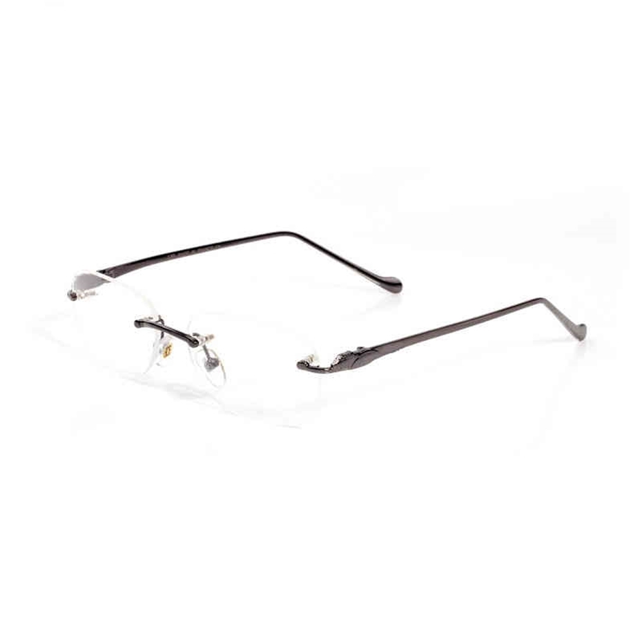 

Vintage Glasses Frame Men Sunglasses Gold Rimless Eyeglasses for Anti Reflective Clear Lens Prescription Spectacles Tiny Leopard French