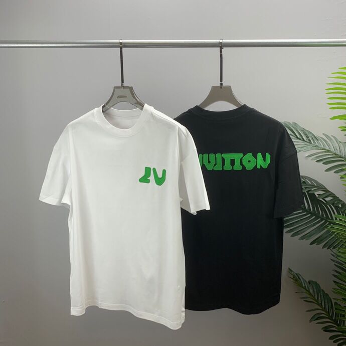 

2022SS Spring/Summer New Fashion Cotton T-Shirt Women' Men' Sports Casual Short Sleeves Color: Black and White Size: -m-l-xl-xxl f9543