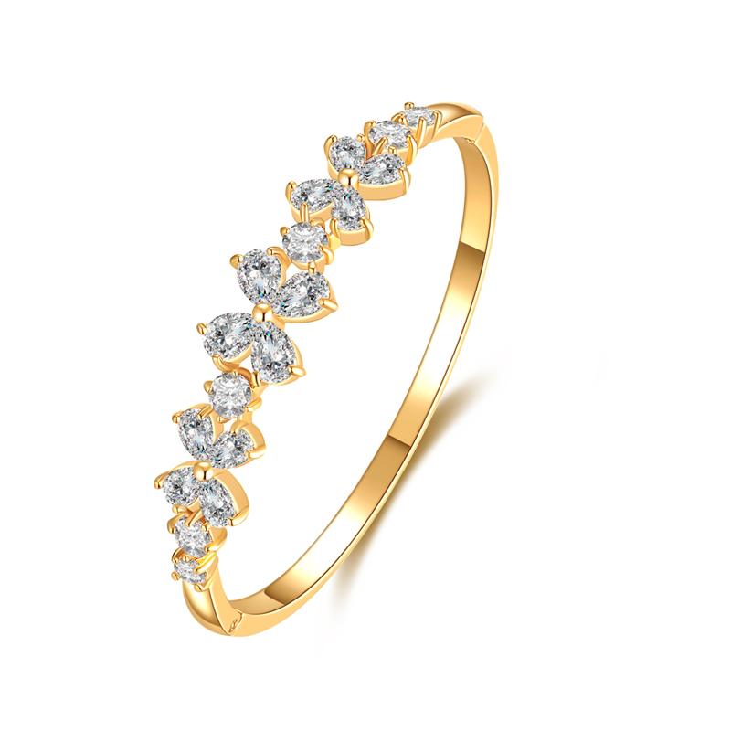 

Bangle YJGS Fashion Crystal Bow & Bangles For Women Exquisite Inlaid White Zircon Jewelry Gifts