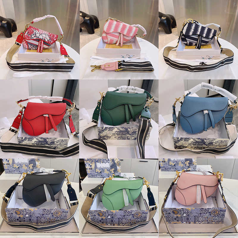 2021 Designer's Top Quality Shoulder Bag Ladies' Temperament Fashion Luxury Frosted Embroidered Leather Portable Saddle Bags