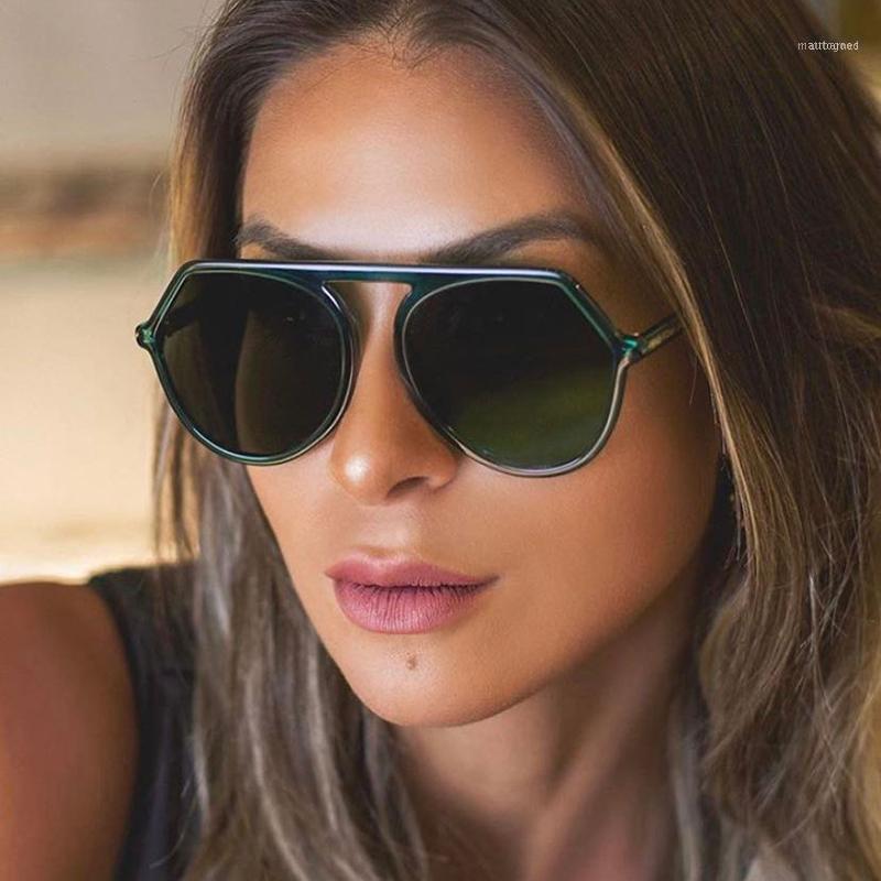 

Sunglasses 2021 Fashion TR90 Round Women Vintage High Quality Flat Top Frame Sun Glasses For Female UV4001
