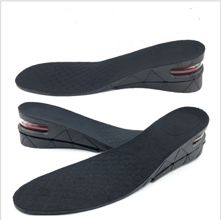 

PU shock-absorbing air cushion, men's invisible inner heightening insole, White;pink