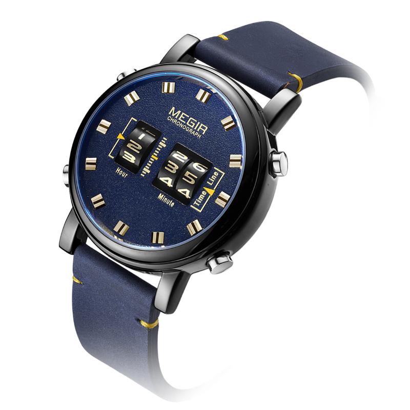 

Wristwatches Fashion Men Quartz Watches Military Army Drum-Type Roller 3ATM Waterproof Wrist Leather Strap Band Sports Male Watch Wristwatch, J4297br