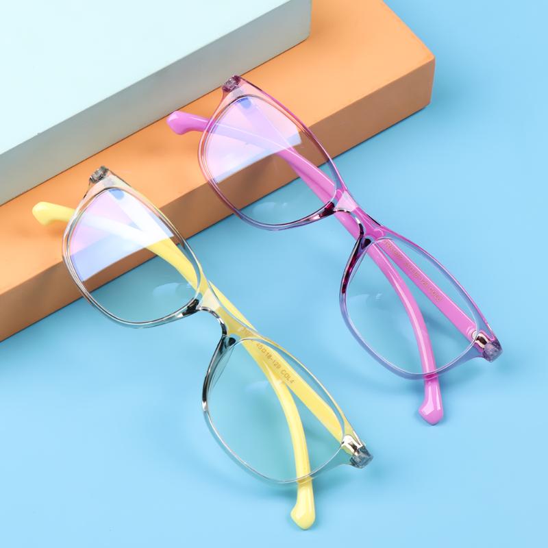 

Sunglasses High Quality TR90 Kids Glasses Ultra Light Frame Anti-blue Children Boys Girls Computer Eye Protection Eyeglasses, White;black