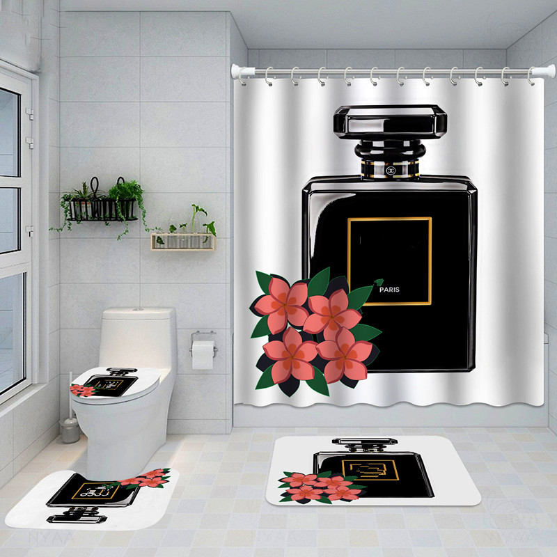 

wholesale classical design Shower Curtains waterproof Bathroom supplies multifunctional partition curtain bath door mat