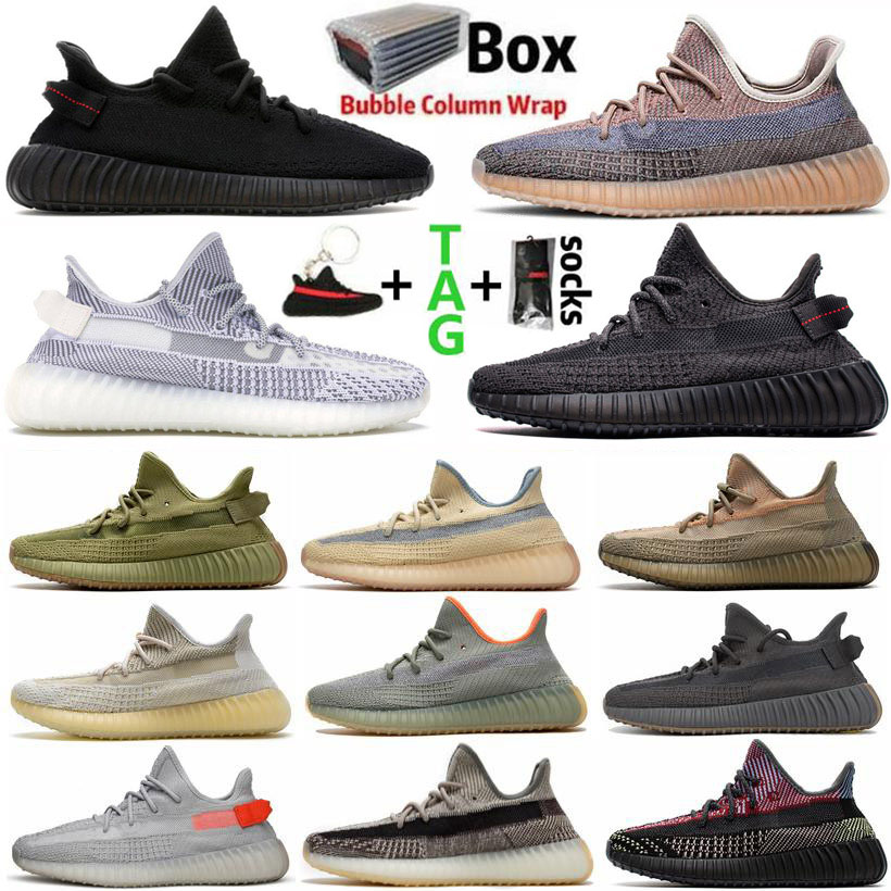 

With Box 2021 Running Shoes Static Reflective Fade Sulfur Israfil Cinder Asriel Zebra Earth Beluga Mens Trainers Womens Sneakers Air