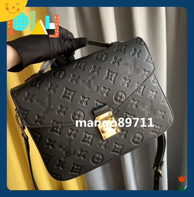 

LV Louis 1 Vitton Women Famous Brands Shoulder Bag Pochette Metis Sylvie Luxury Handbags Purses Fashion Crossbody Bag, Black