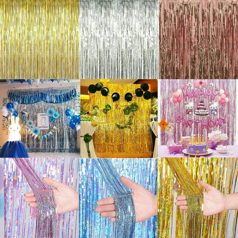 

Party Decoration Wedding Birthday Anniversary Backdrop Curtains Glitter Tinsel Fringe Curtain Bachelorette Festival Decor
