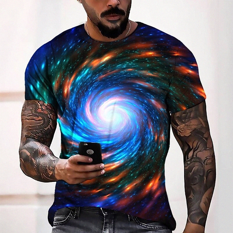 T-shirt Tee T-shirt 3D Imprimer graphique col rond décontracté quotidien quotidien 3D imprimé à manches courtes Haut de la mode Cool confortable