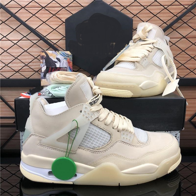 

Top Quality Jumpman 4 Womens Mens Basketball Shoes 4s Sail White Oreo University Blue Taupe Haze Trainers Desert Moss Black Cat Court Purple Sneakers Big Size US 13, # 7