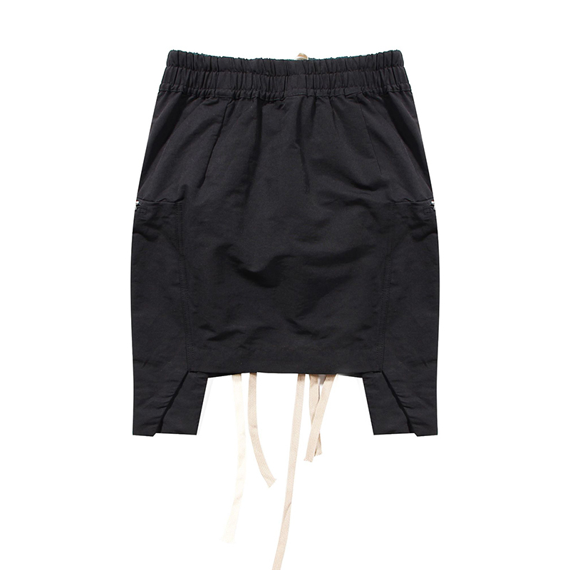 

2021twotwinstyle bandage women skirt high waist patchwork hit color asymmetrical short mini skirts female fashion clothes tide, Black