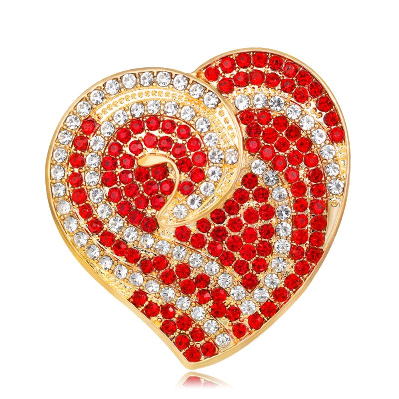

Pins, Brooches Fashion Love Alloy Zircon Drop Oil Series Brooch