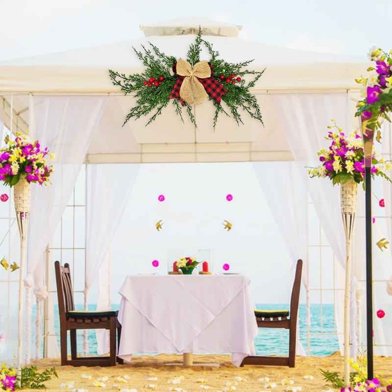 

Decorative Flowers & Wreaths Artificial Christmas Wreath Xmas Wall Lintel Fake Flower Floral Never Fade Decor Year Party Wedding Scene Layou