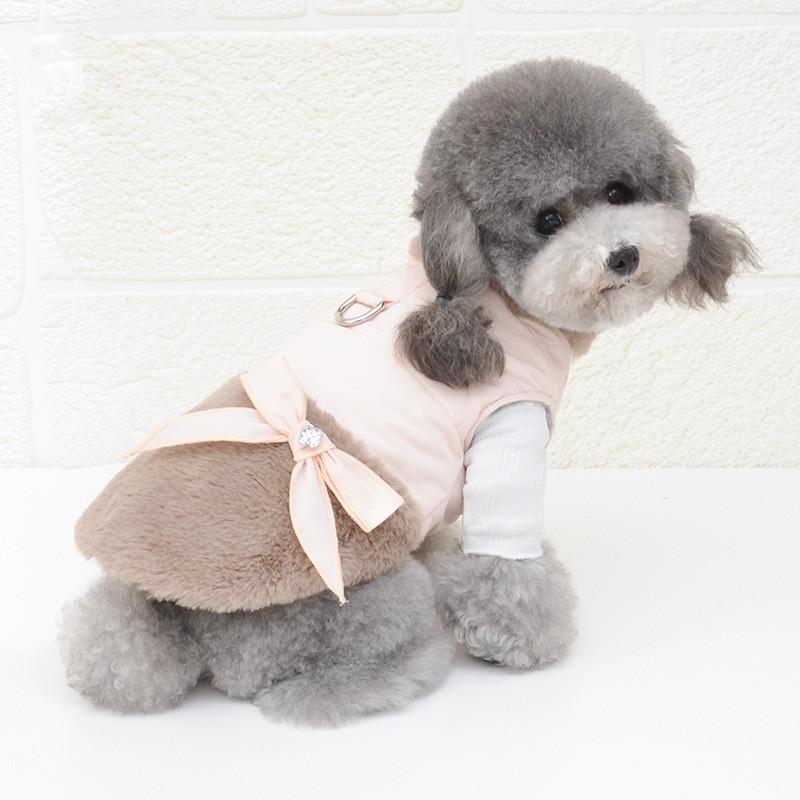 

Dog Apparel Vest Cotton Down Jacket Two Feet Autumn Winter Pet Clothes For Small Costumes