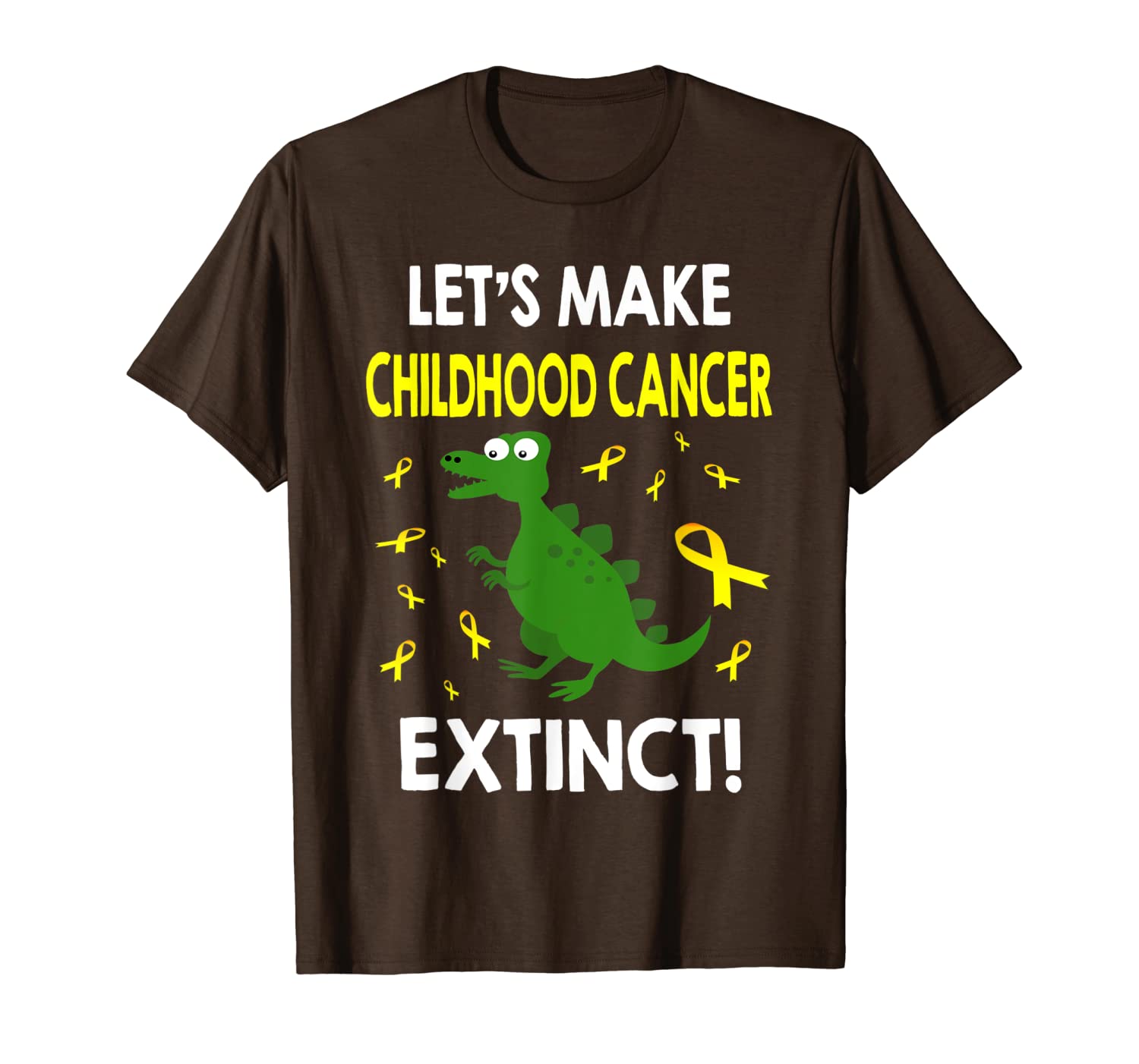 

childhood cancer dinosaur funny t-shirt, White;black
