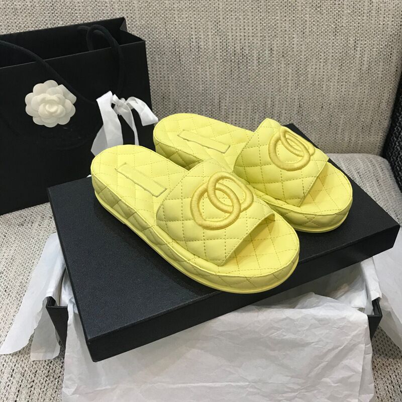 

luxury slippers simple fairy style slipper's 2021 heightening rhombic thick soled bread sho flat bottomed flip flops, Black