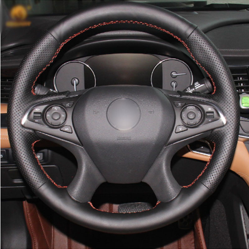 

Top Leather Steering Wheel Hand-stitch on Wrap Cover For Buick Lacrosse 2016