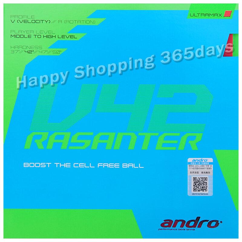 

Table Tennis Raquets Andro RASANTER V42 (Non-tacky Rubber, Tensor Sponge) Rubber Pips-In Pong Sponge Tenis De Mesa