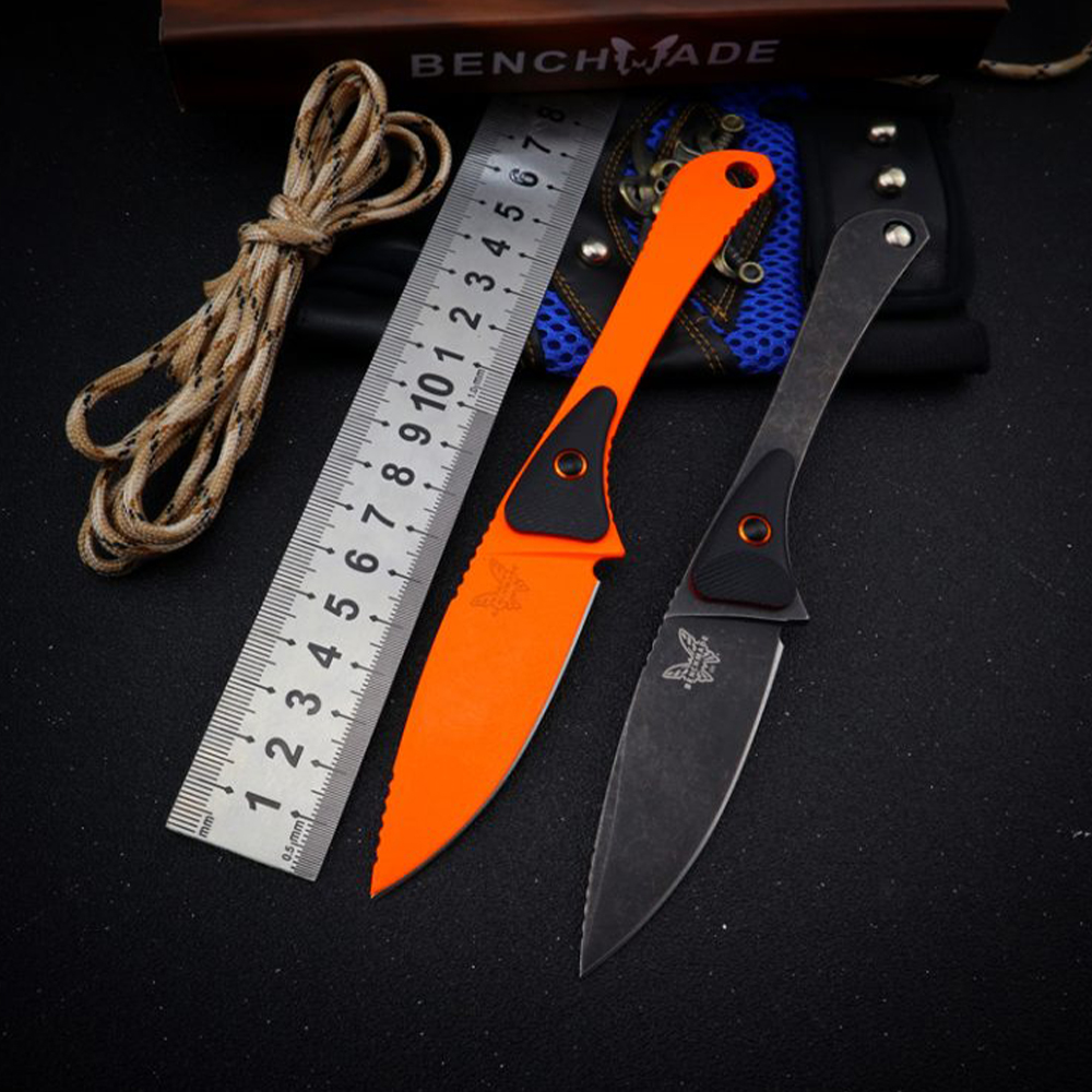

NEW Butterfly BM 15200 Fixed Blade Altitude Hunting Knife Integrated Keel 440C Blade Tactical Antiskid Handle Outdoor survival Pocket Knives
