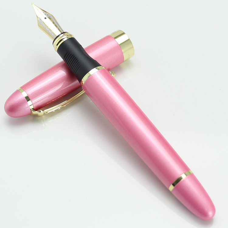 

JINHAO X450 Fountain Pen 18KGP 0.7mm Broad Nib Without Pencil Box School Office Stationery 22 Styles Pink And Gold, Red