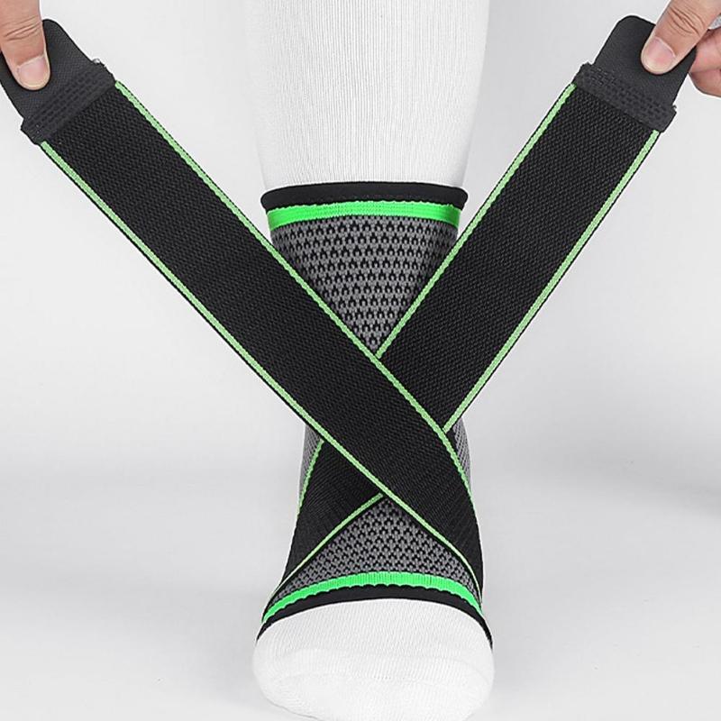 

Ankle Support 1pc Sport Brace Compression Strap Sleeves 3D Nylon Elastic Bandage Football Basketball Foot Protective Gym Fitness, Green
