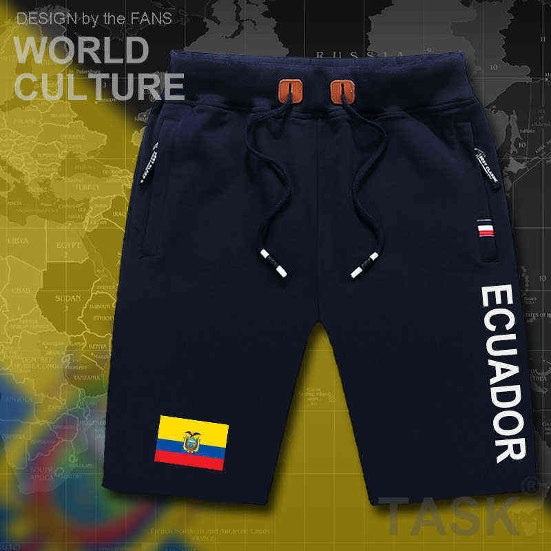 

Ecuador Ecuadorian mens shorts beach man men's board shorts flag workout zipper pocket sweat bodybuilding 2017 cotton brand ECU AA220314, P01black