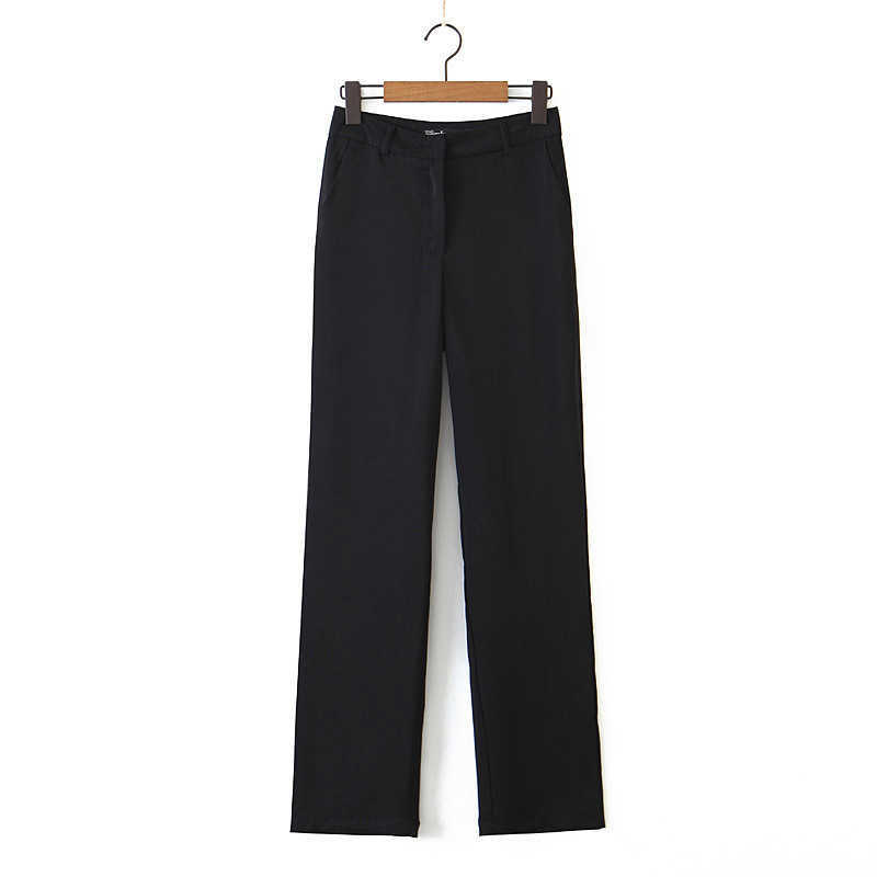

Casual pants autumn slim solid color ladies office trousers Women's fashion high waist quality suit Female 210527