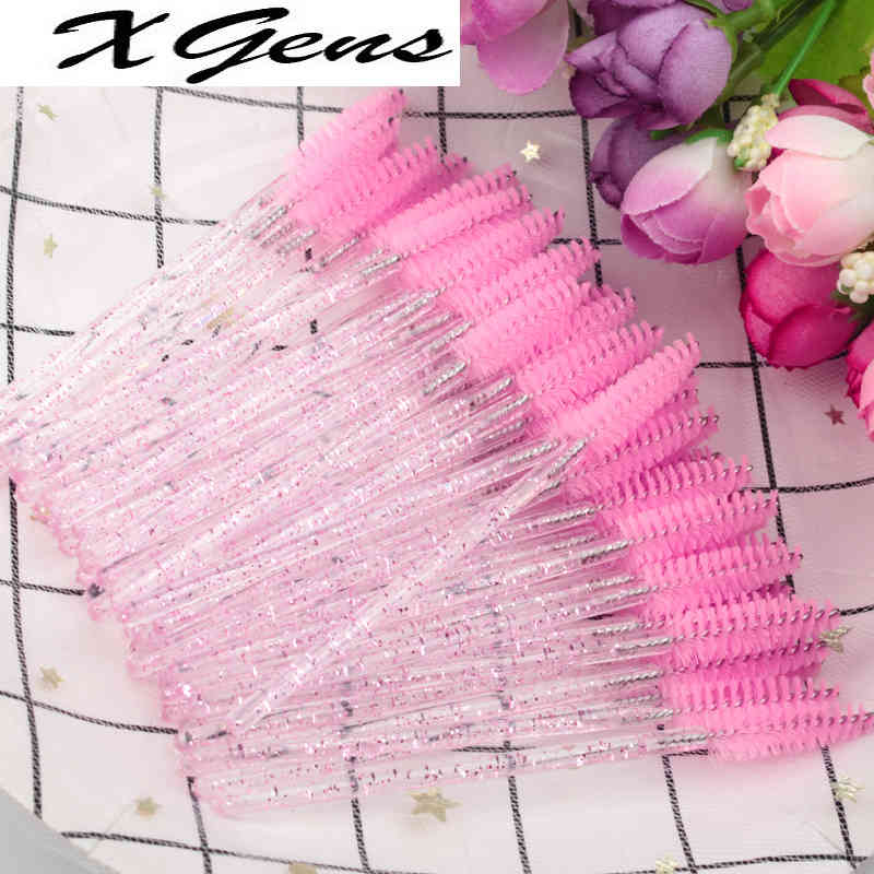 

Disposable 5-50 Pcs Crystal Eyelash Brushes Diamond Handle Mascara Wands Eyelash Extension Makeup Tools Eyelash Brush wholesale, Silver