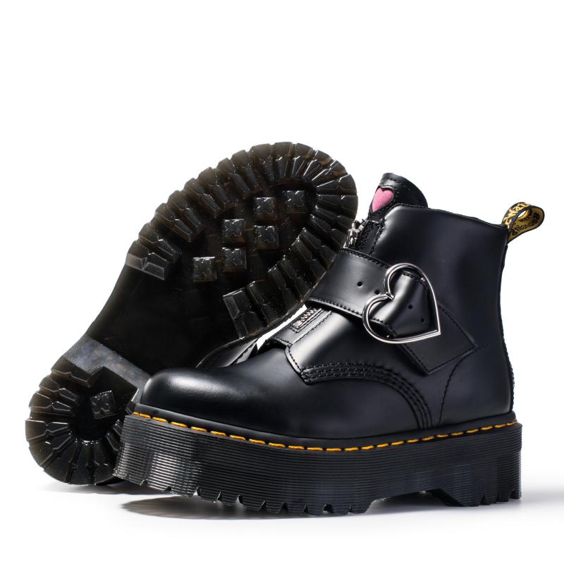 Robe chaussures pêche bottes de coeur de la pêche boucle féminin filles 'mode zipper coup de fermeture amour épais soled britannique