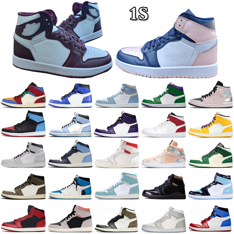 

Hyper Game Royal Toe University Blue 1 1s Mens Basketball Shoes Sail Obsidian UNC ck Cat Bred Pure Turbo Green Starfish gym NYC Men Sports Women Sneakers Trainers, 1 banned 36-46